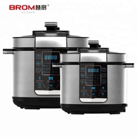 Cuisinière électrique à pression multifonctionnelle 6L sans flamme, avec coque extérieure en acier inoxydable et cuve intérieure en aluminium, fabriquée en usine OEM