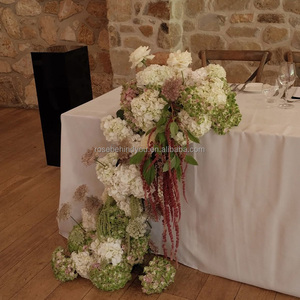 Runner da Tavolo per Matrimonio in Seta Artificiale 5D, Personalizzato, Larghezza 200cm, Rosa Bianca Cambia Colore - Product Image 5