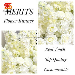 SMOOTH, venta directa de fábrica, marfil, tacto realista, decoración de boda para el hogar, fabricante de arreglos florales de suelo blanco - Product Image 5