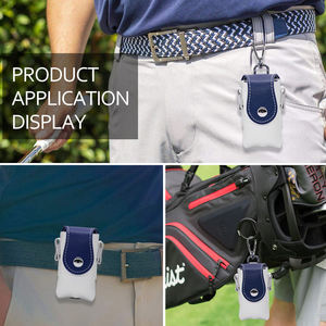 Estuche para Pelotas de Golf en Oferta, Bolsa de Cintura para Golfistas de Cuero PU, Bolsa para Pelotas de Golf y Soporte para Tees, Bolsa de Almacenamiento para Golf - Product Image 4