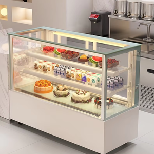 <span class=keywords><strong>Vitrine</strong></span> <span class=keywords><strong>Réfrigérée</strong></span> Commerciale <span class=keywords><strong>pour</strong></span> Gâteaux et Pâtisseries - Design Porte Vitrée, Refroidissement Direct, Sans Givre <span class=keywords><strong>pour</strong></span> Boulangeries/Cafés - Product Image 1