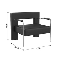 Fauteuil de salon individuel pour café, en acier inoxydable, design créatif, bleu Klein