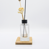 Vide clair plat carré 100ml verre diffuseur bouteille aromathérapie diffuseur pot conteneur roseau diffuseur ensembles huiles essentielles