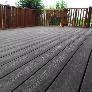 Plancher extérieur antidérapant en WPC, terrasse imperméable en composite bois-plastique, lames de terrasse extérieures à grain de bois - Product Image 1