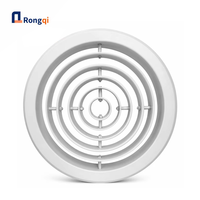 Diffuseur de plafond rond pour CVC, buse de jet en aluminium, anneau de sortie d'air réglable pour la climatisation des halls d'exposition