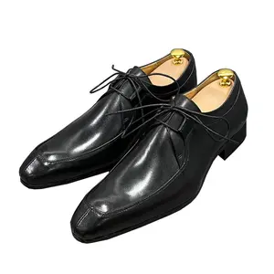 Nieuwe Trend Mix Kleur Zwart Lace-Up Oxford Mannen Echt Lederen Schoenen Zakelijke Kleding Schoenen Mannen Voor Carrière Kantoor