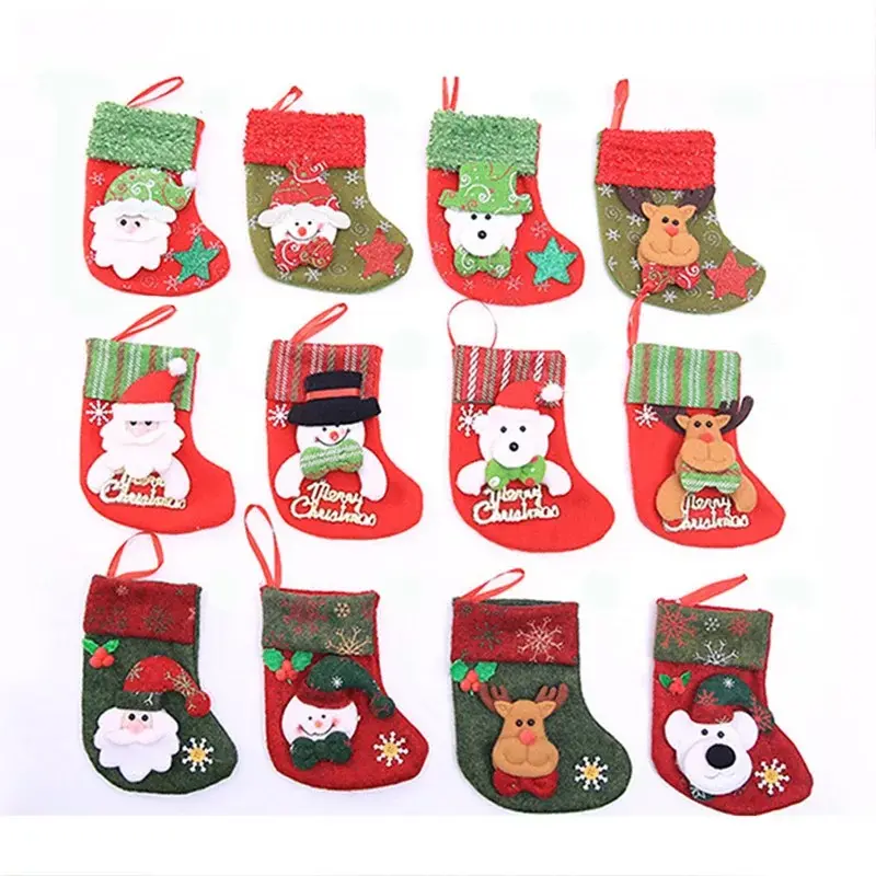 Christmas Decorative Snowman/Milu Deer/ Santa Clause large Socks Christmas Items Socks For Decoration