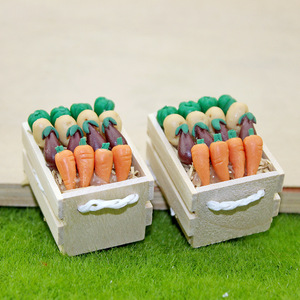 ของเล่นจิ๋วสำหรับบ้านตุ๊กตา ชุดอาหารจำลอง อุปกรณ์ตกแต่งบ้านตุ๊กตา ของตกแต่งแสนสนุก ตะกร้าผักจิ๋ว <span class=keywords><strong>D507</strong></span> - Product Image 2