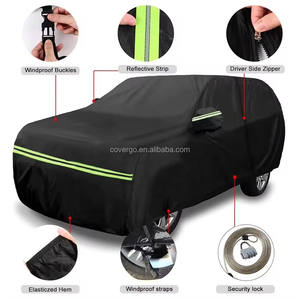 Cubierta de coche gruesa para vehículos SUV de ajuste universal, resistente al agua para todo tipo de clima de tamaño personalizado para automóviles - Product Image 2
