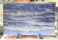 Dalle de marbre bleu Patagonia brésilien de luxe Pandora, polie, moderne, pour meuble-lavabo, panneau mural et intérieur