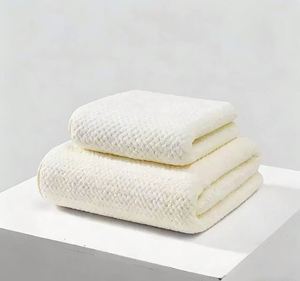 Serviette de bain, séchage rapide, respirante, absorbant la transpiration, tissage en grille ananas, douce - Product Image 4