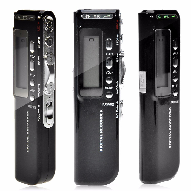Digital Voice Recorder Dictaphone MP3 Player Support Telephone Recording VOX Function, Power Supply: 2 X AAA Battery PQ137