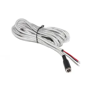 Cable dc hembra para tejer nailon, 5,5x2,1mm