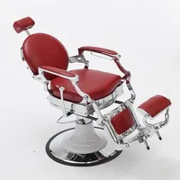 Salon de coiffure professionnel de luxe rouge chaise de barbier homme antique personnaliser couleur pas cher salon de coiffure salon de beauté chaises de cheveux