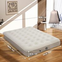 LGM Matelas gonflable à double matelas gonflable avec pompe intégrée Topper en PVC pliable pour le camping ou la maison