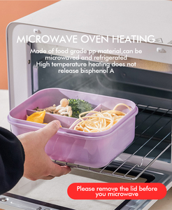 Hot Bán 3 Ngăn Thẳng Đứng Thực Phẩm Lưu Trữ & Container Đa Chức Năng Lò Vi Sóng Nhựa Cầm Tay <span class=keywords><strong>Bento</strong></span> Hộp Ăn Trưa Cho Trẻ Em - Product Image 5