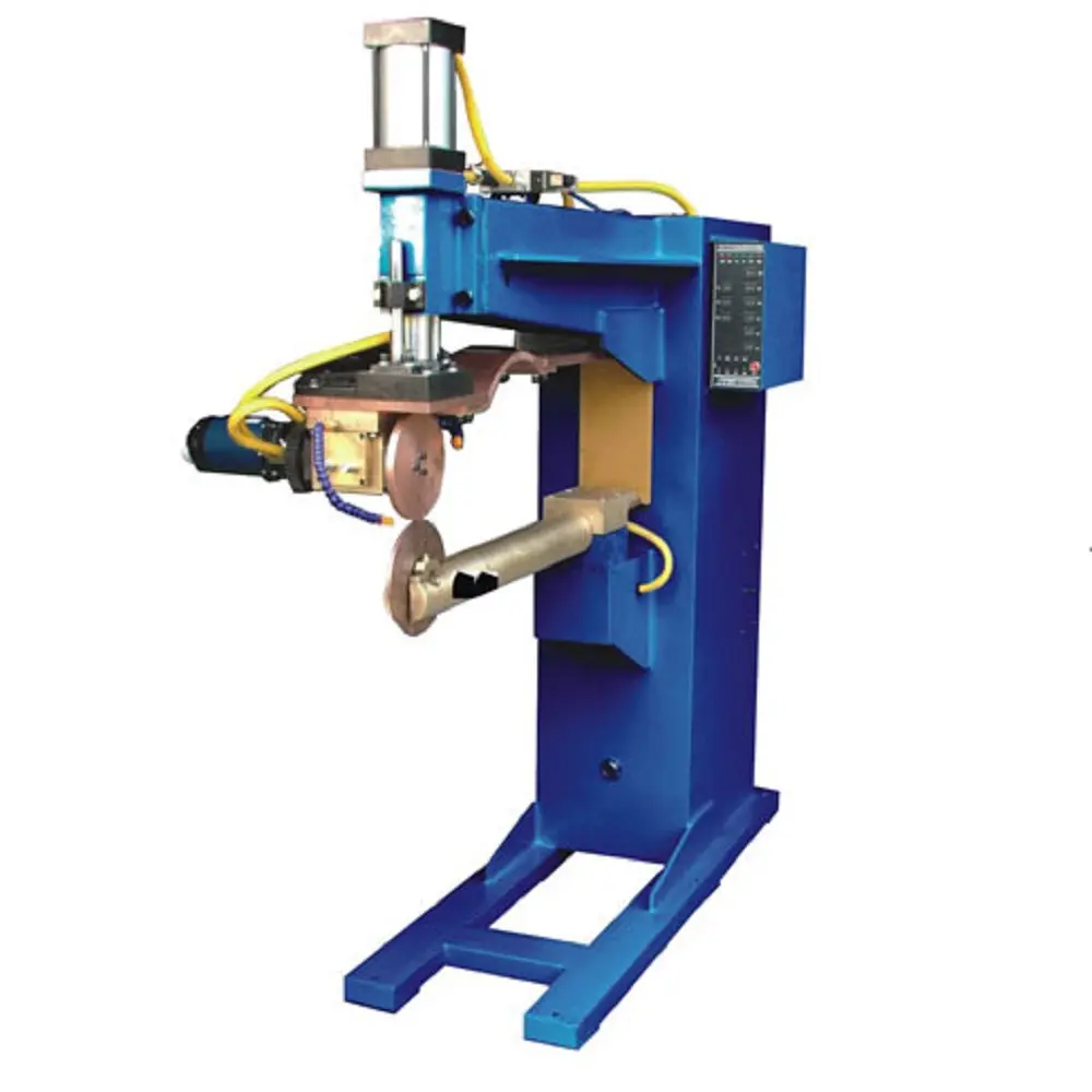 Máquina de soldadura de costura de tanque neumático automático, resistencia, precio más barato