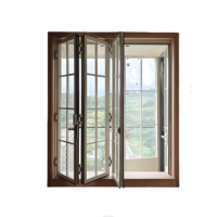 Ventanas Plegables Verticales de Aleación de Aluminio con Vidrio Templado, Insonorizadas, Diseño Moderno, para Cocina y Baño