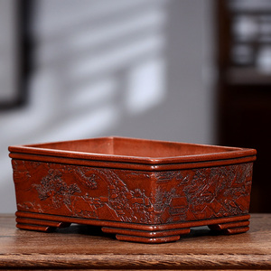 無釉手作り宜興盆栽鉢 - Product Image 2