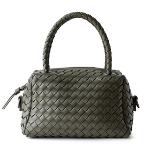 Bolso de Mano de Cuero Genuino de Lujo, Estilo Intrecciato, Hecho a Mano, Trenzado, Tipo Boston, Venta al por Mayor, Bolso Bandolera Vegano para Uso Diario - Product Image 4