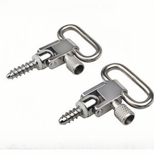Săn bắn phụ kiện 2 cái/bộ <span class=keywords><strong>1</strong></span> "inch matel xoay Sling phát hành nhanh chóng vít đinh tán bạc kim loại dây đeo vai khóa - Product Image 3