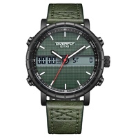 Jam Tangan Digital Quartz Analog Tahan Air, Tahan Benturan, Bercahaya, Murah untuk Pria