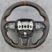 Volant de direction en fibre de carbone de course personnalisé en sergé brillant de haute qualité pour voitures Dodge
