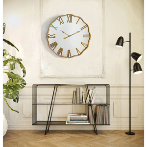 Gương Đồng Hồ Tường Mới Giao Hàng Home Accent 71Cm Vàng Sáng Bóng Hình Dạng Không Thường Xuyên Kim Loại Đồng Hồ Treo Tường Cho Phòng Khách - Product Image 3