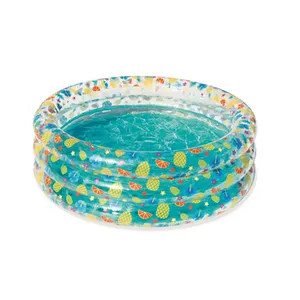 Bestway 51045 piscine marine transparente gonflable 3 anneaux piscine ronde pour enfants