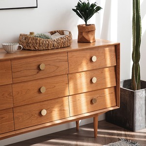 Commode en bois massif 1,6x0,4x0,85m, style scandinave, armoire de rangement autoportante, utilisation chambre et salon - Product Image 1