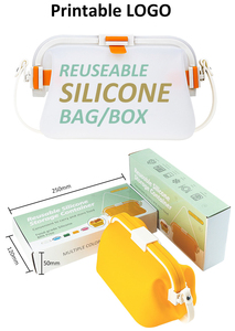 Bolsas de comida de silicona resistentes al agua de 750ml, Envío Gratis, bolsas de silicona reutilizables transparentes - Product Image 2