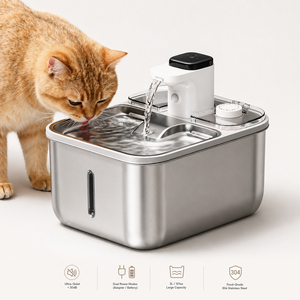 Trending 3.2L Smart Stainless Steel Water Wireless <b>Battery</b> <b>Operated</b> Motion Sensor Automatic Pet Drinking Dispenser - Product Image 1