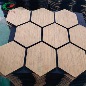 Gran oferta, paneles hexagonales de madera, paneles acústicos de fibra, paneles de pared, hexágono acústico para decoración Interior del hogar - Product Image 6