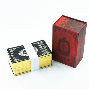 Ukuran khusus <span class=keywords><strong>Tarot</strong></span> Geladak emas lapisan emas dicetak dalam plastik dengan buku panduan untuk permainan pendidikan penggunaan kartu <span class=keywords><strong>Tarot</strong></span> yang dipersonalisasi - Product Image 4
