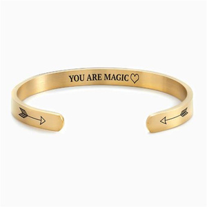 Bijoux inspirés, vous pouvez faire des choses dures, manchette, Bracelet, vous êtes magique, pas sœurs par sang, mais sœurs par coeur - Product Image 2