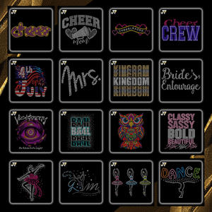 <span class=keywords><strong>Cardinal</strong></span> Rhinestone Transfer personnalisé Bedazzled Iron on Heat Press Eco Friendly Flatback Navette Sparkle Crystal <span class=keywords><strong>Applique</strong></span> Design - Product Image 6