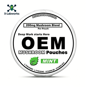 Bolsitas Nootrópicas de Champiñón Melena de León con Sabor a Menta, Cafeína <span class=keywords><strong>85mg</strong></span> para Concentración y Energía, OEM ODM X Labworks - Product Image 1
