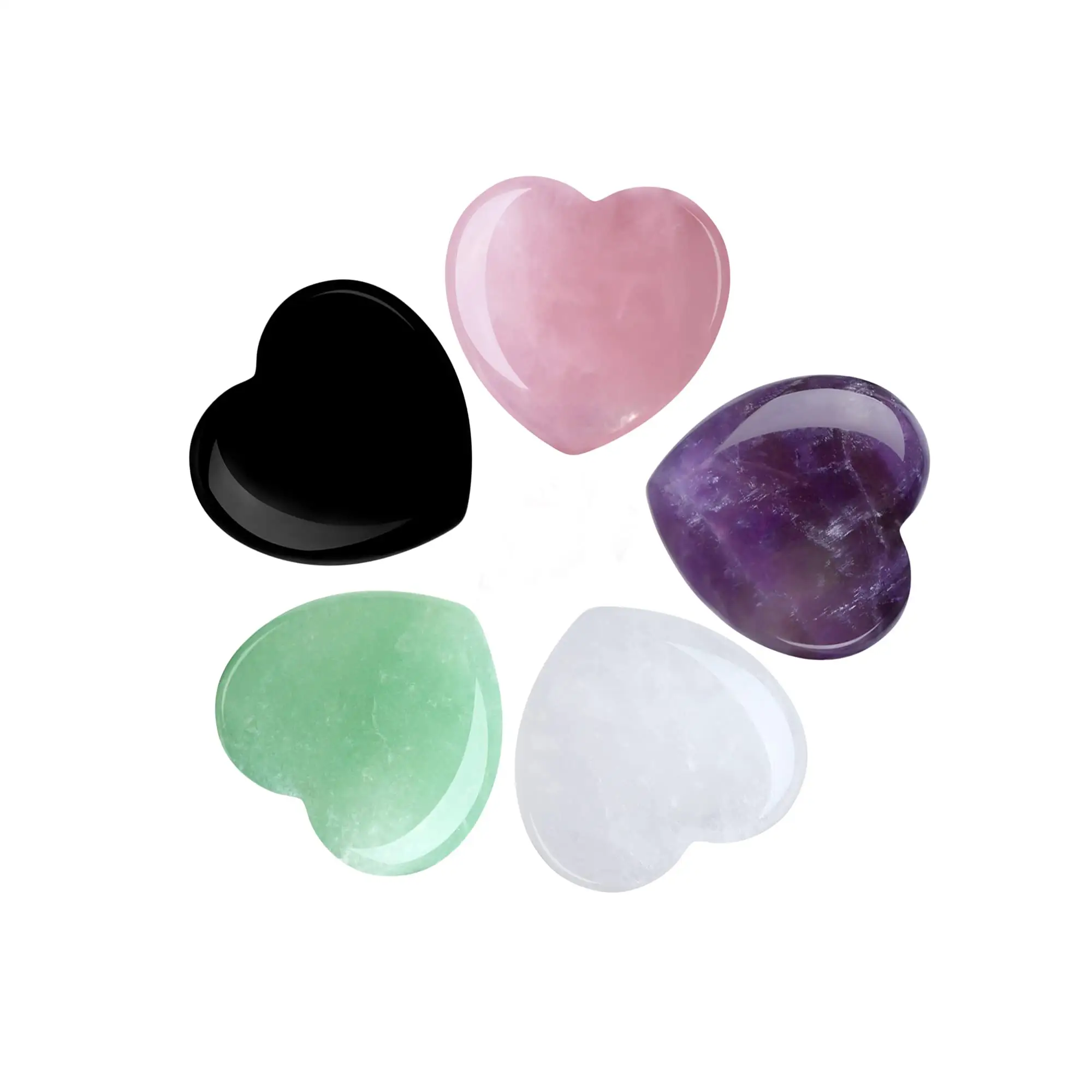 Piedra natural para decoración, gemas sueltas en forma de corazón, sin agujero, cristal, rosa, cuarzo, Ojo de Tigre, lapislázuli Turquesa