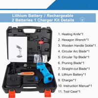Kit de couteau thermique électrique sans fil 18V avec batterie au lithium rechargeable pour tissu, sangle, ruban, corde, thermofusible anti-effilochage