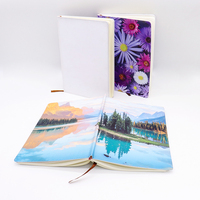 Couverture de carnet vierge en cuir PU personnalisable avec logo pour sublimation A4, A5, A6 pour impression par transfert thermique – Vente en gros