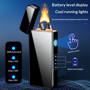 Briquet rechargeable 820 Type C, grande puissance, flamme puissante avec affichage de la batterie, écran tactile, design coupe-vent à arc - Product Image 2