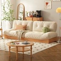 Canapé japonais en bois massif pour salon, style nordique, en teck et tissu, haute qualité, simple, pour usage extérieur et appartement, fabrication usine