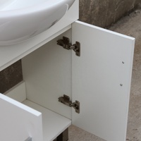 Ensemble de meuble-lavabo de salle de bain moderne blanc de 22 pouces - Lavabo en céramique de haute qualité inclus