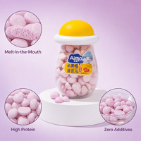 Biscuits protéinés probiotiques pour bébés avec haricots 16g, saveur fruitée semi-molle, collation sucrée en carton pour enfants