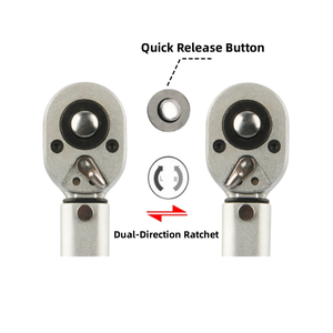 Clé dynamométrique préréglée de qualité industrielle avec construction en acier au carbone et finition chromée, métrique, OEM - Product Image 5