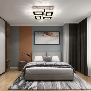 Sala de estar de lujo forma cuadrada cristal moderno techo de lujo K9 araña de cristal accesorio de iluminación - Product Image 3