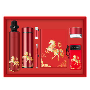 Set de Regalo Empresarial con Temática de Caballo Rojo, Productos de Oficina Promocionales para el Año Nuevo Chino, Logotipo Personalizable, Regalos Personalizados en Caja - Product Image 1