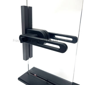 CHINA FACTORY Suitable for Single Glass Aluminum Frame Glass <b>Door</b> <b>Lock</b> Security <b>Door</b> With Brass Keys - Product Image 4