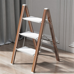 Sgabello/Scaffale Pieghevole Salvaspazio Multifunzione in Acciaio Nero Moderno <span class=keywords><strong>da</strong></span> 150 kg per Piante e Fiori - Product Image 1