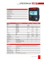 Testeur de résistance d'isolement numérique AC/DC UNI-T UT512 2500V avec écran LCD rétroéclairé, stockage de données et mesure de l'indice de polarisation